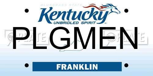 PLGMEN Kentucky License Plate