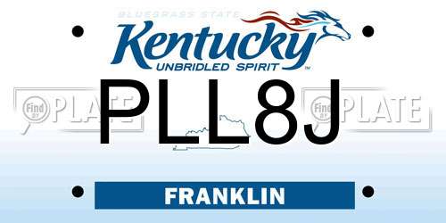 PLL8J Kentucky License Plate