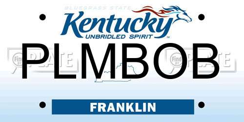 PLMBOB Kentucky License Plate