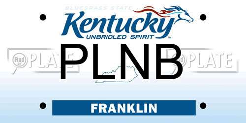 PLNB Kentucky License Plate