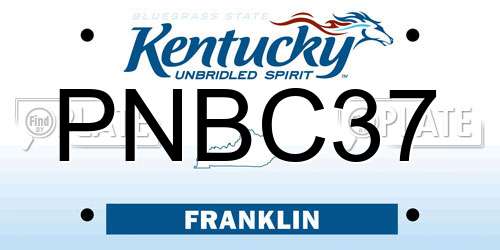 PNBC37 Kentucky License Plate