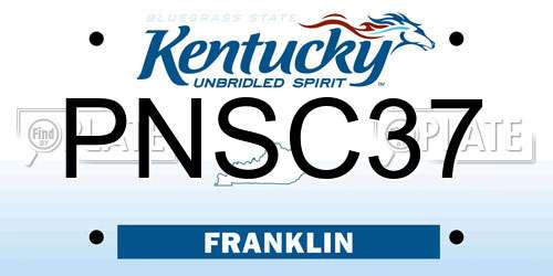PNSC37 Kentucky License Plate