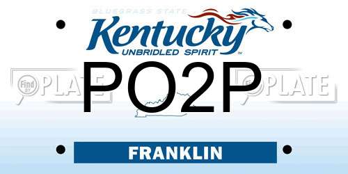PO2P Kentucky License Plate
