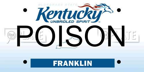 POISON Kentucky License Plate
