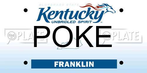 POKE Kentucky License Plate