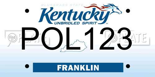 POL123 Kentucky License Plate