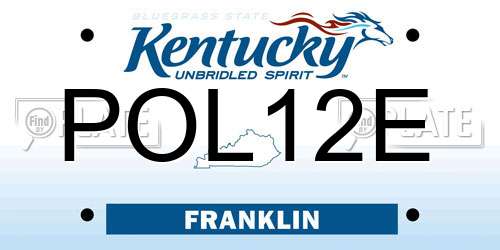 POL12E Kentucky License Plate