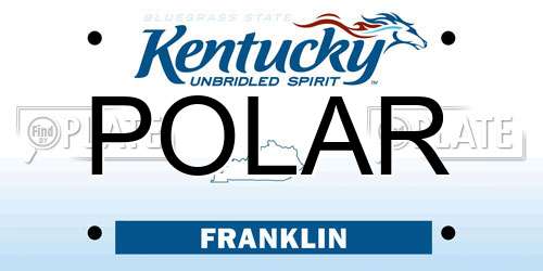 POLAR Kentucky License Plate