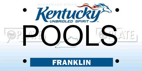 POOLS Kentucky License Plate