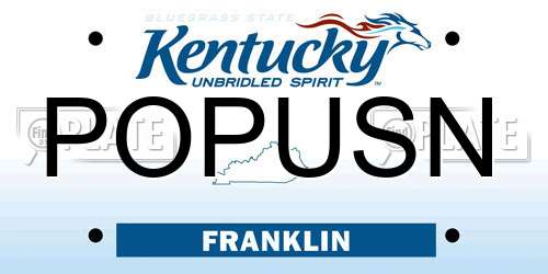 POPUSN Kentucky License Plate