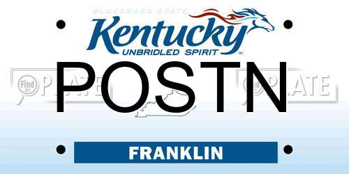 POSTN Kentucky License Plate