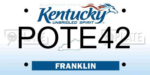 POTE42 Kentucky License Plate