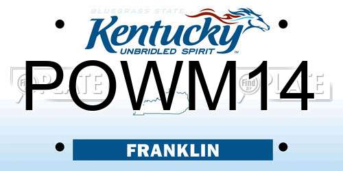 POWM14 Kentucky License Plate