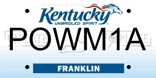 POWM1A Kentucky License Plate