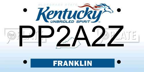 PP2A2Z Kentucky License Plate