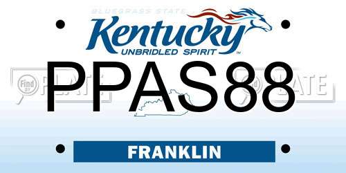 PPAS88 Kentucky License Plate