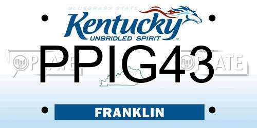PPIG43 Kentucky License Plate