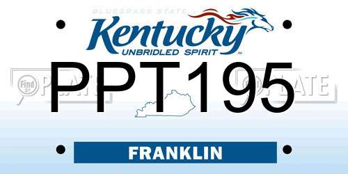 PPT195 Kentucky License Plate