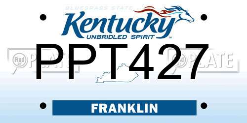PPT427 Kentucky License Plate