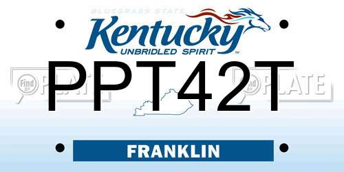 PPT42T Kentucky License Plate