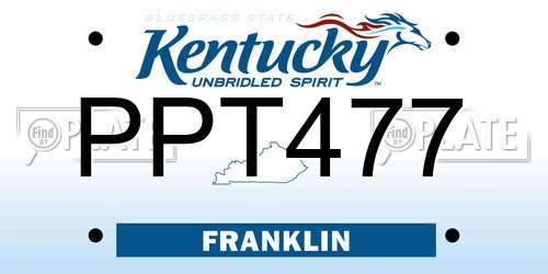PPT477 Kentucky License Plate