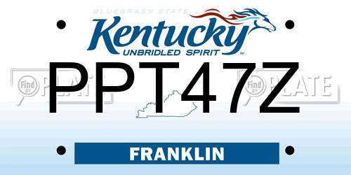PPT47Z Kentucky License Plate