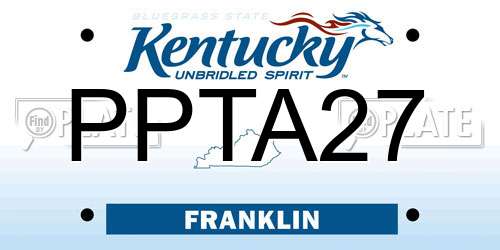PPTA27 Kentucky License Plate