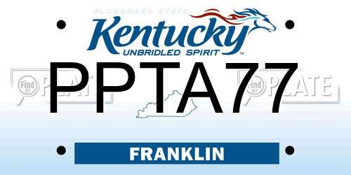 PPTA77 Kentucky License Plate