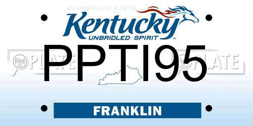 PPTI95 Kentucky License Plate