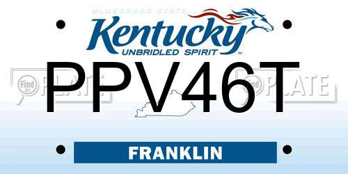 PPV46T Kentucky License Plate
