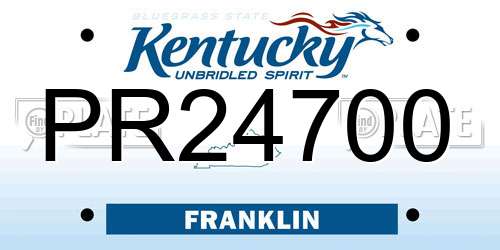 PR24700 Kentucky License Plate