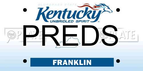 PREDS Kentucky License Plate
