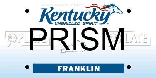 PRISM Kentucky License Plate