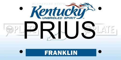 PRIUS Kentucky License Plate