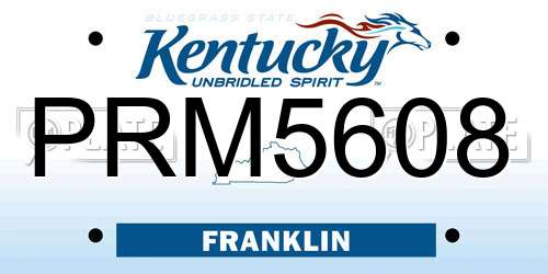 PRM5608 Kentucky License Plate