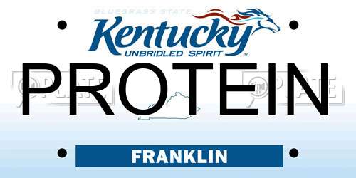 PROTEIN Kentucky License Plate