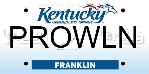 PROWLN Kentucky License Plate