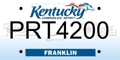 PRT4200 Kentucky License Plate