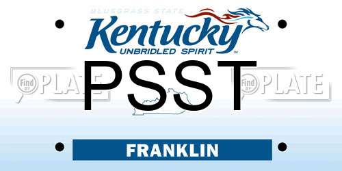 PSST Kentucky License Plate