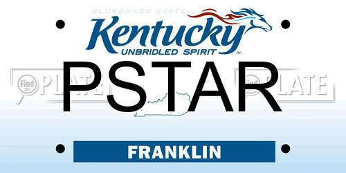 PSTAR Kentucky License Plate