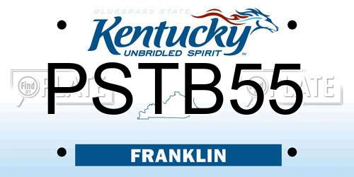 PSTB55 Kentucky License Plate