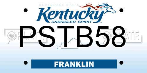 PSTB58 Kentucky License Plate