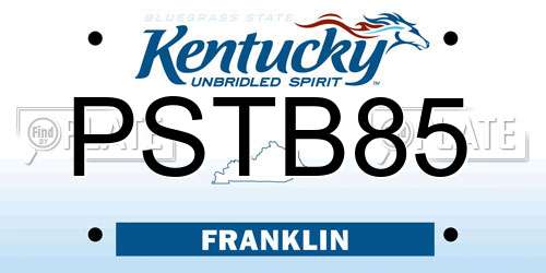 PSTB85 Kentucky License Plate