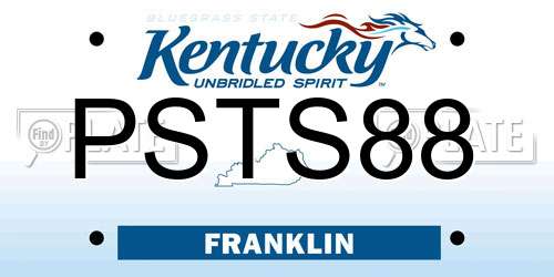 PSTS88 Kentucky License Plate