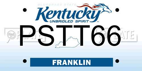 PSTT66 Kentucky License Plate