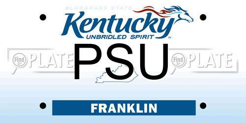 PSU Kentucky License Plate
