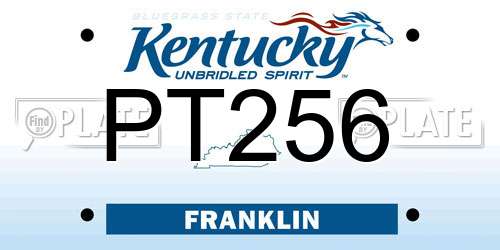PT256 Kentucky License Plate