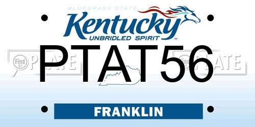 PTAT56 Kentucky License Plate