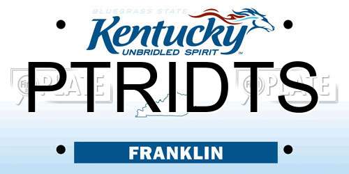 PTRIDTS Kentucky License Plate