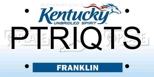 PTRIQTS Kentucky License Plate